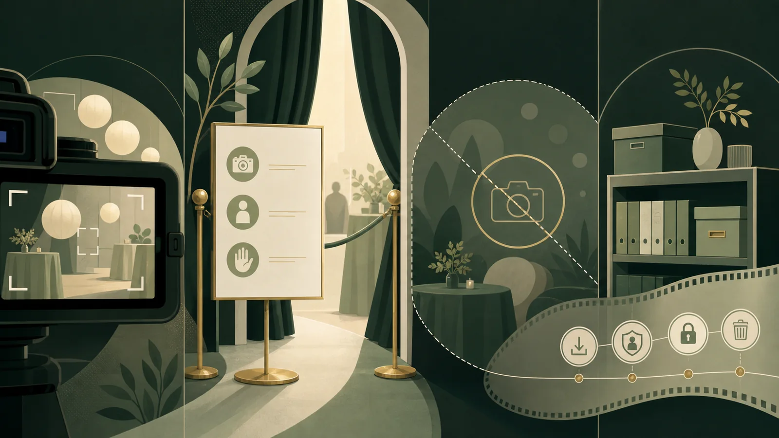 Иллюстрация к материалу «Фотосъёмка гостей на мероприятии: уведомление, выбор и хранение материалов»
