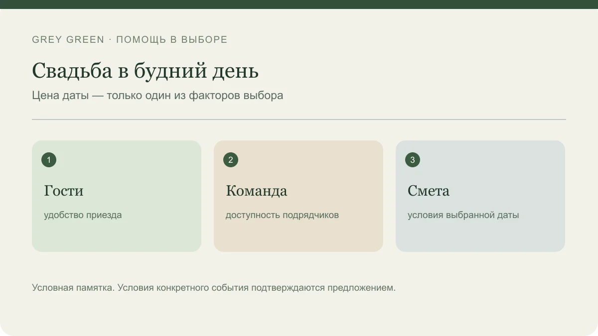Свадьба в будний день